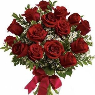 15 red roses with greenery | Flower Delivery Barnaul